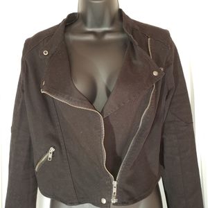 Black Rocker Style Jacket Rue21  Size Medium